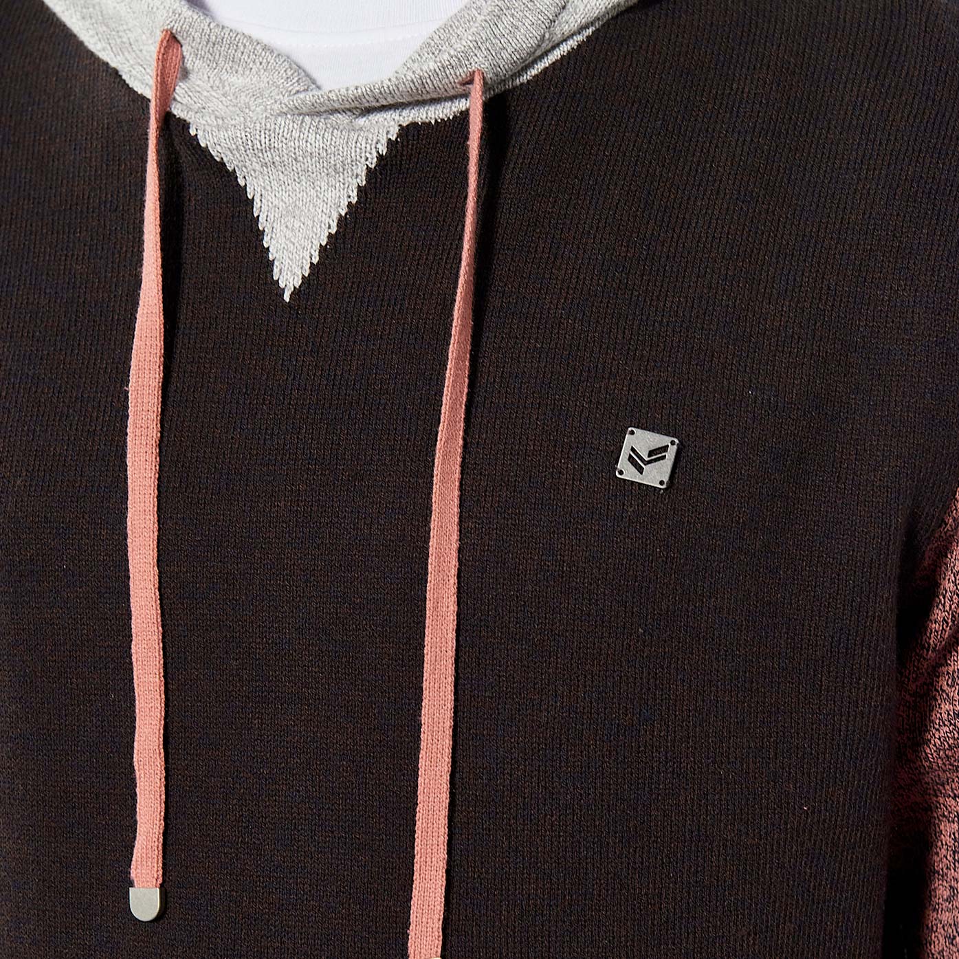 SHEIK  Pull marron à capuche Homme