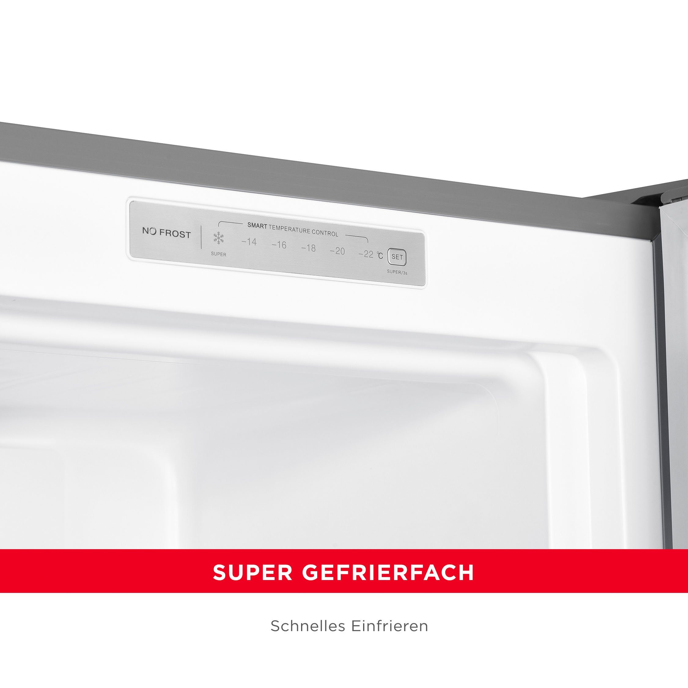 Hanseatic Gefrierschrank HGS17154DNFI, 170,5 cm hoch, 54 cm breit, NoFrost, Schnellgefrierfunktion, Türalarm