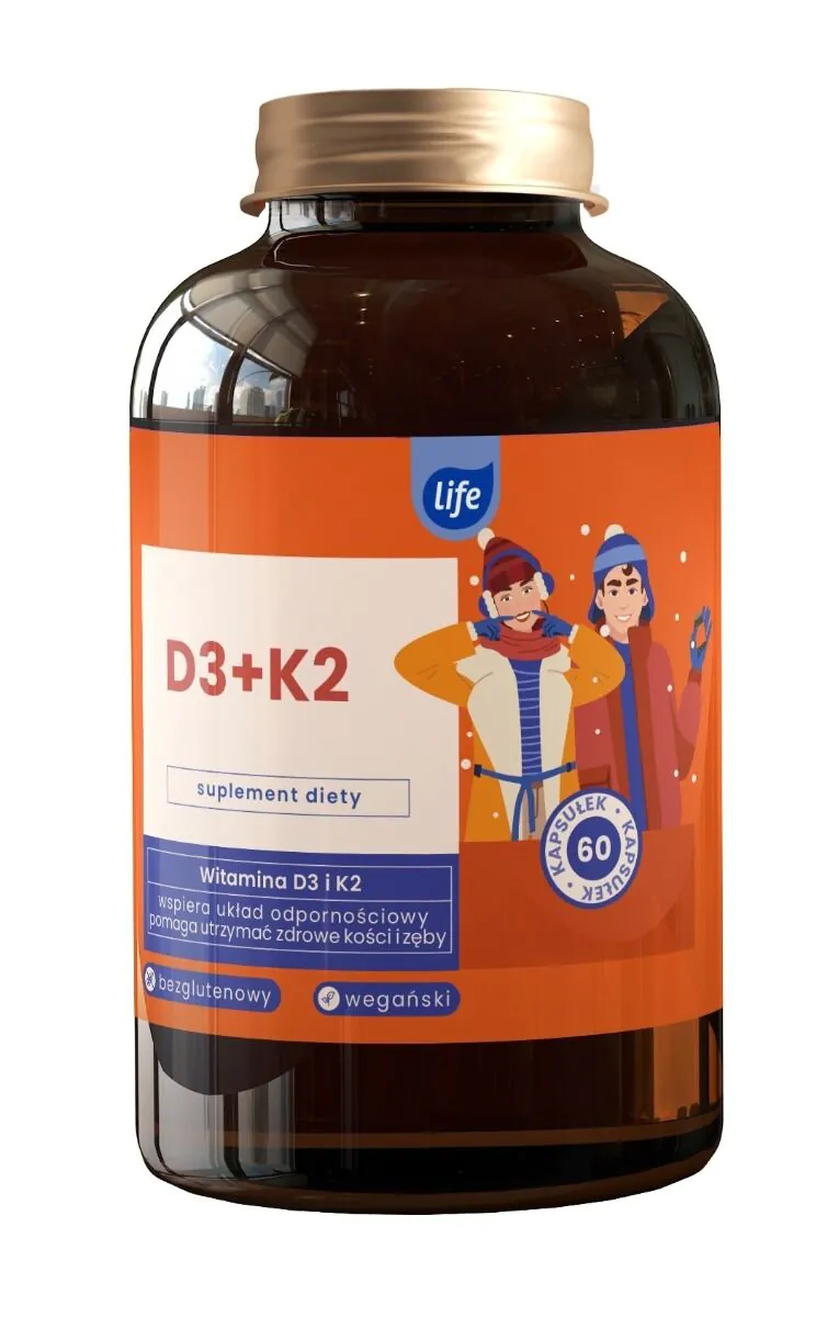 Life Premium vitamin D3 + K2, kapsule