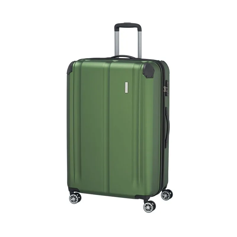Travelite City Trolley mit 4 Rollen L 77cm EXP 113 Liter - Grün