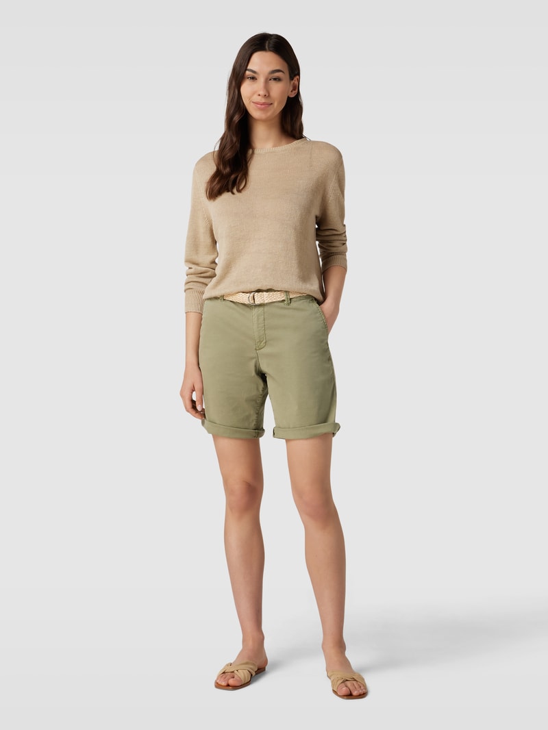 Shorts mit Gürtel in khaki