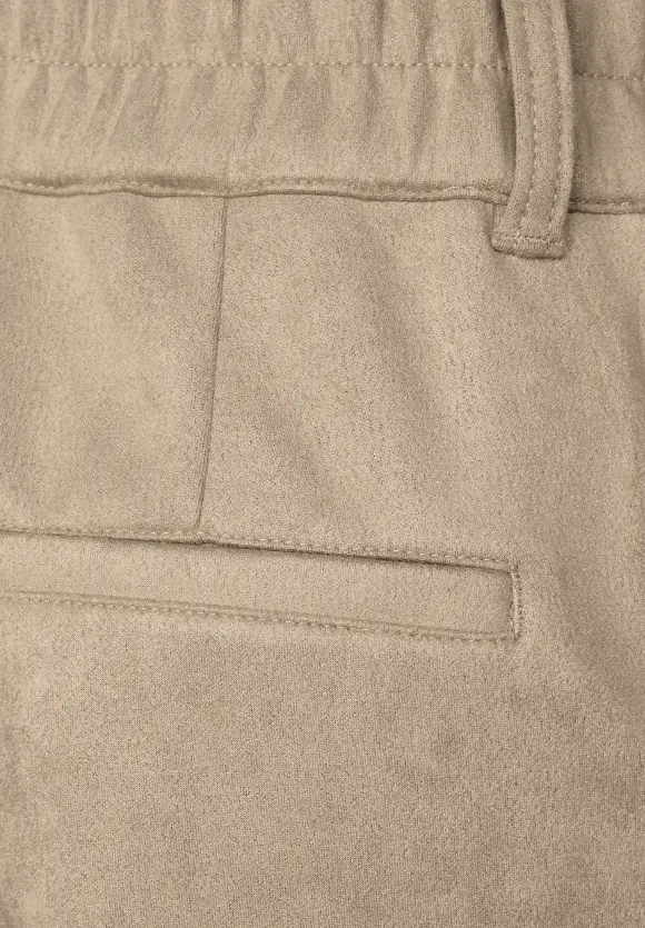 Street One Casual Fit Velours Hose
