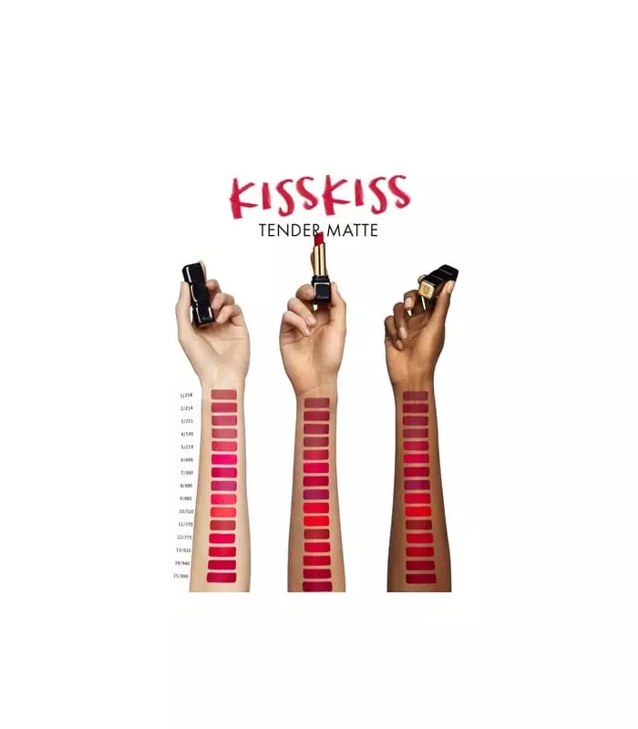 KISS KISS TENDER MATTE Rouge à Lèvres Mat lumineux fin et fondant confort 16H