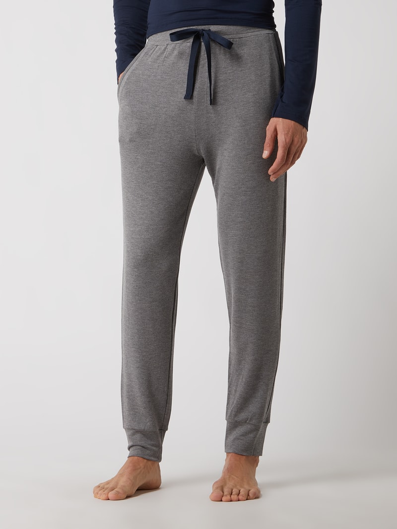 Lounge-Hose mit Stretch-Anteil in mittelgrau meliert