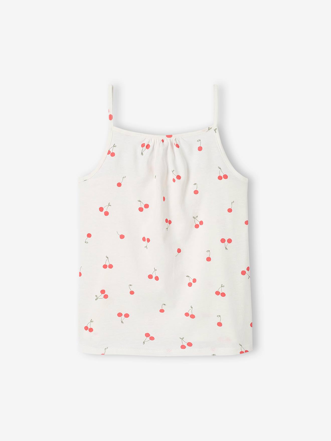 Lot de 3 débardeurs Basics à fines bretelles fille framboise