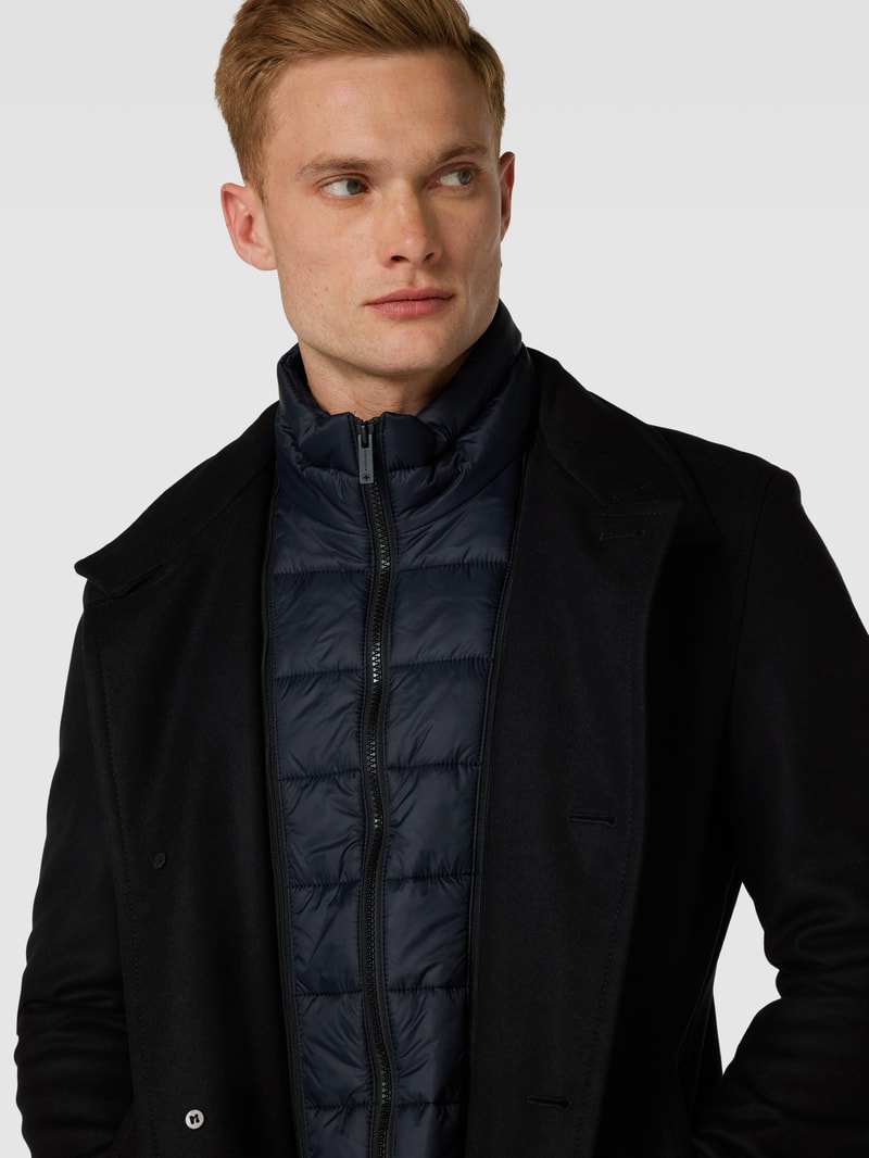 Mantel mit Stehkragen Modell 'Finlay' in schwarz