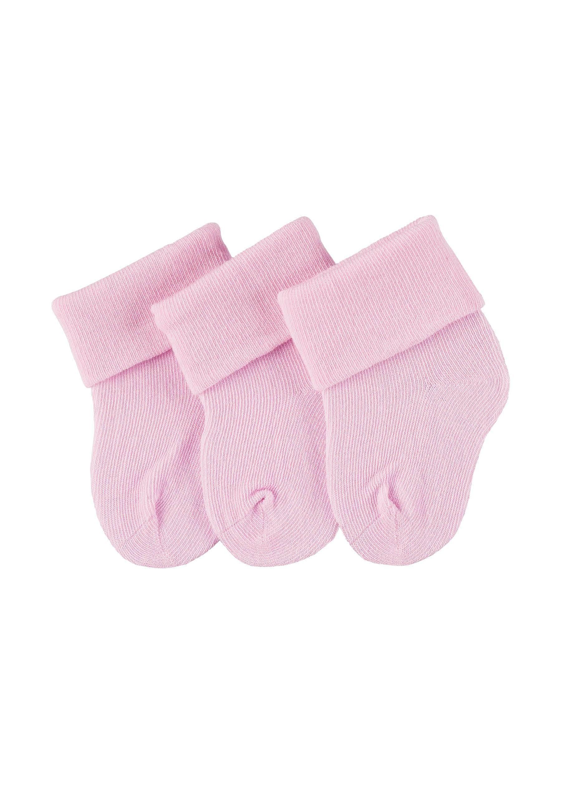 Erstlingssöckchen 3er-Pack uni mit Umschlag