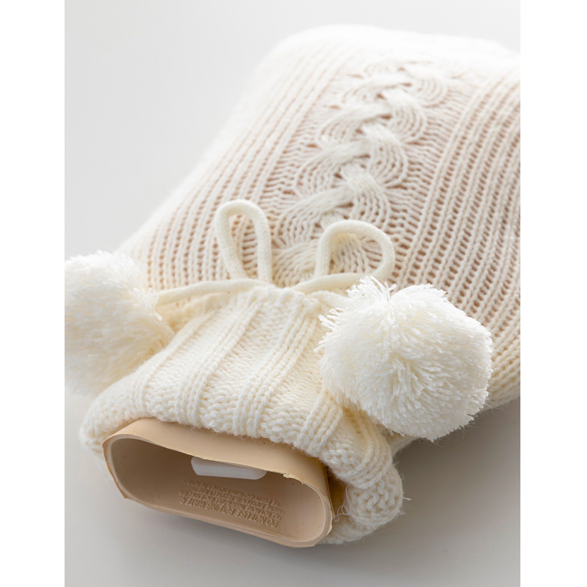 Bouillotte classique tricot torsadé