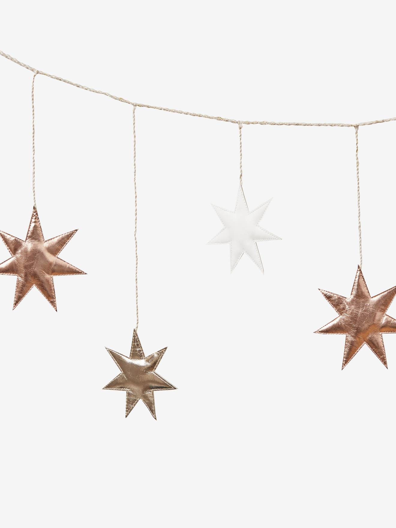 Vertbaudet Weihnachtsgirlande mit Sternen - weiß gold