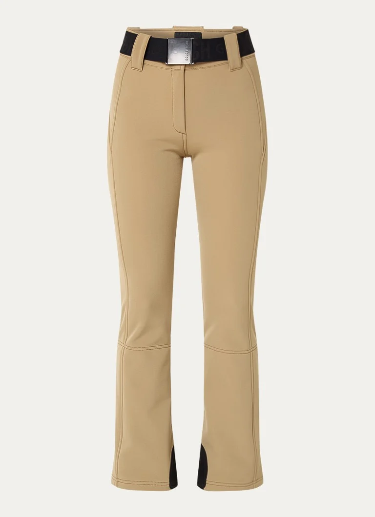 Pantaloni de schi Goldbergh Pippa cu talie înaltă, evazați pe picioare și curea.