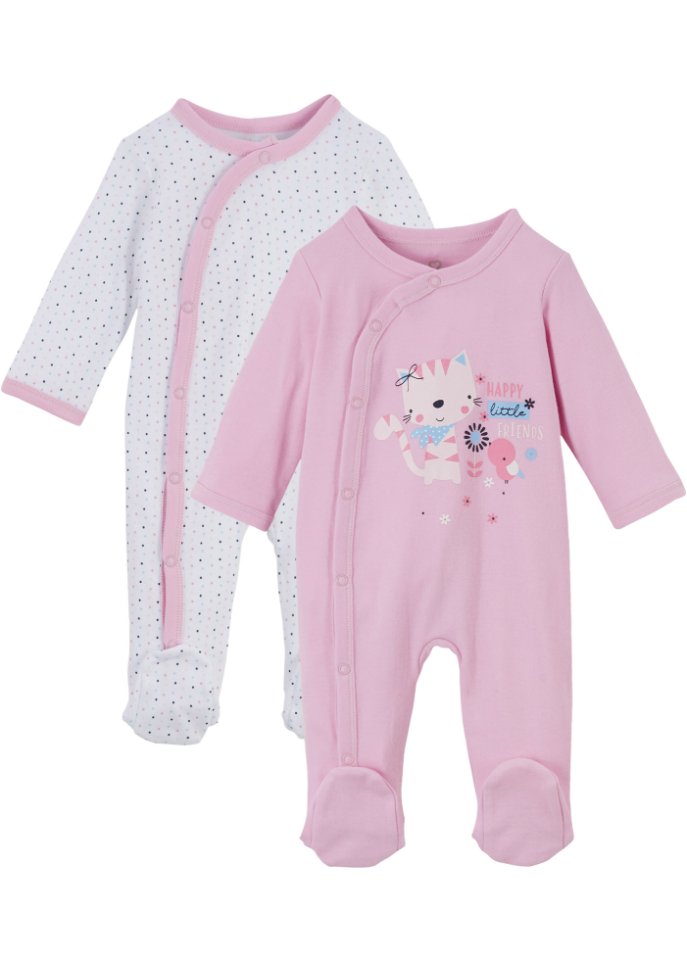 Baby Strampler (2er-Pack) Bio Baumwolle