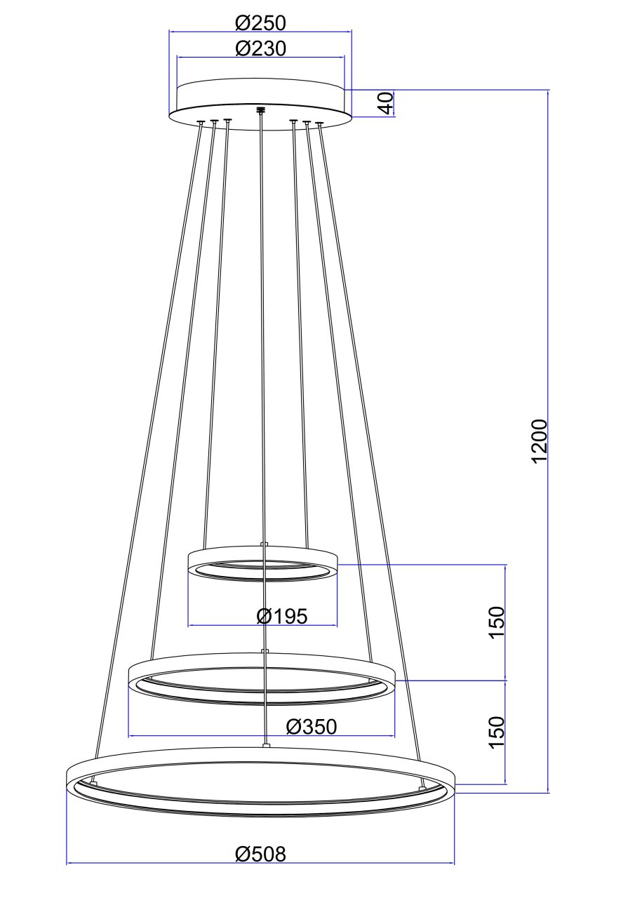 Globo Lighting - RALPH - Hängeleuchte Metall schwarz matt, LED