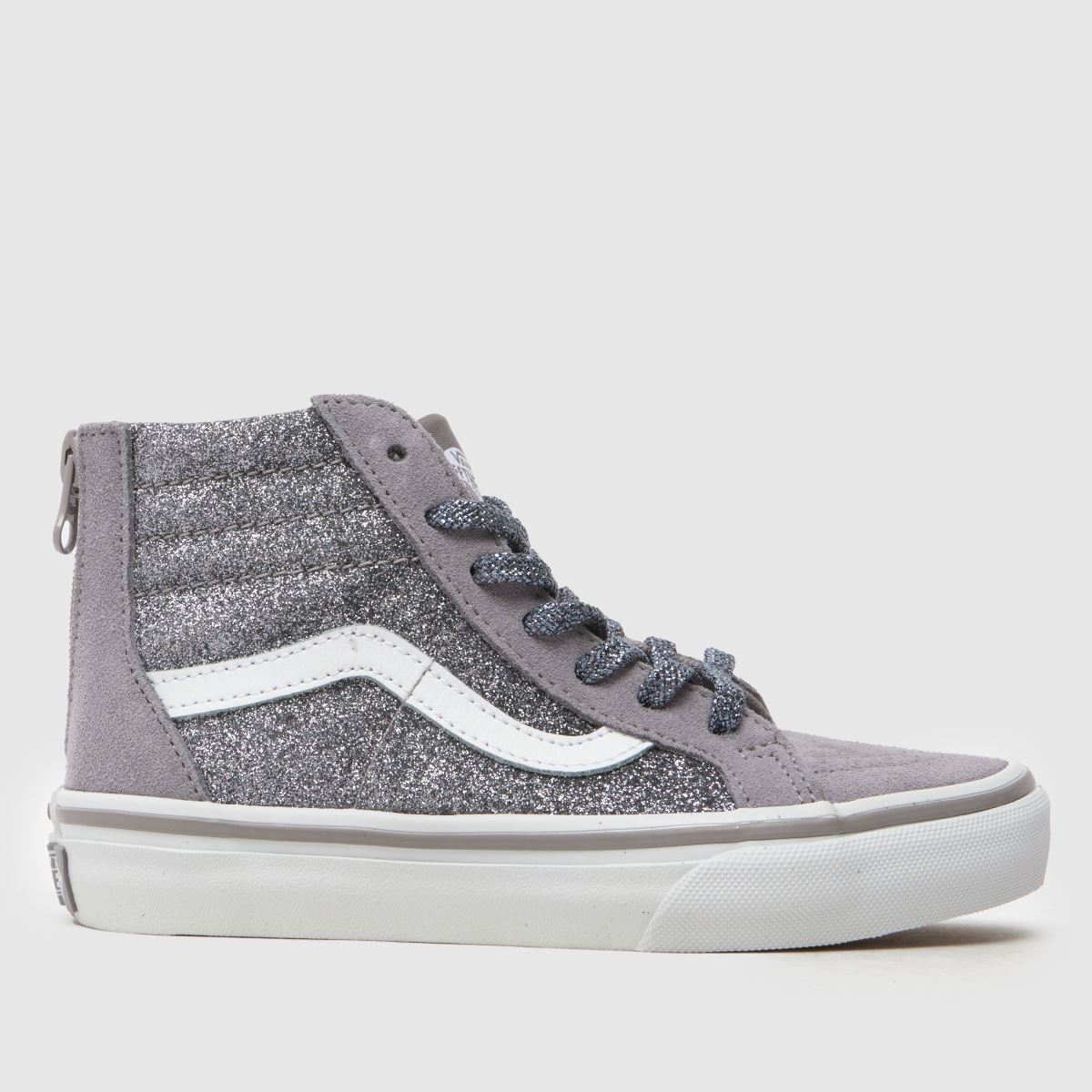 Vans grå sk8-hi dragkedja flickor junior träningsskor