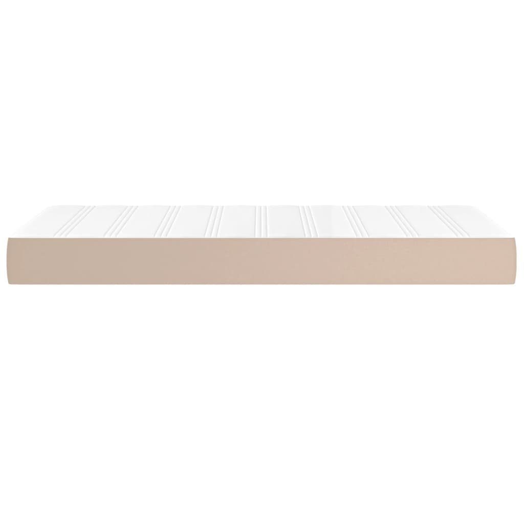 Boxspringmatratze Taschenfederkernmatratze Cappuccino 80x200x20 cm Kunstleder, vidaXL, 20 cm hoch