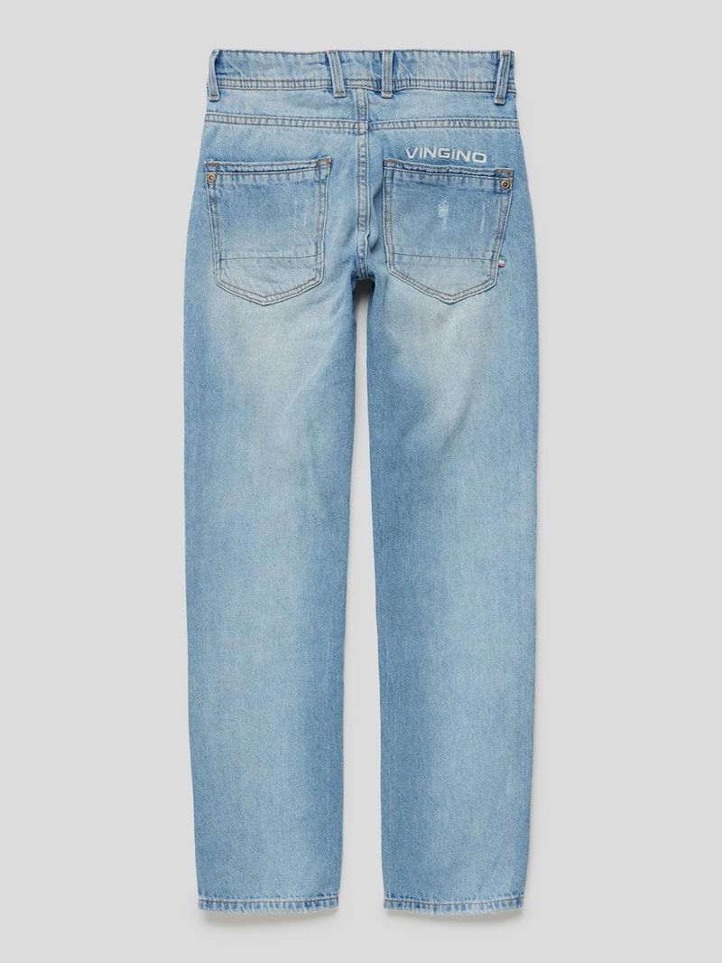 Jeans im Destroyed-Look Modell 'Baggio' in hellblau
