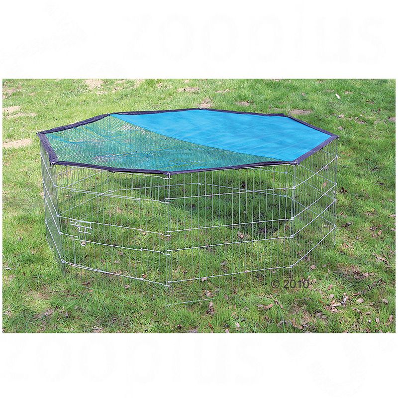 Kerbl Pet Freigehege 8eckig mit Sonnenschutz