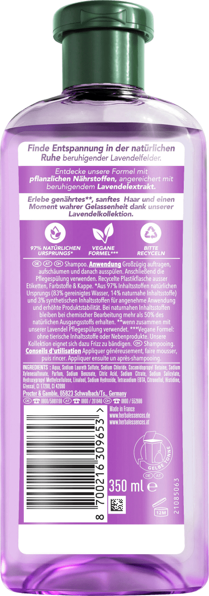 Shampoo Sanfte Reinigung Lavendelduft, 350 ml