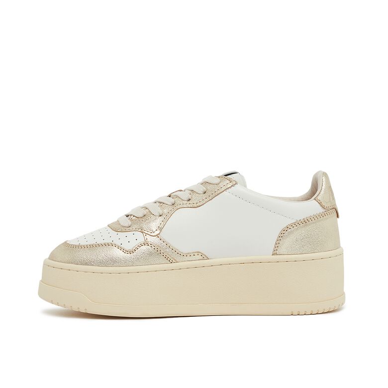 Autry Wmns Medalist Platform Leat/Leat wht/platinum