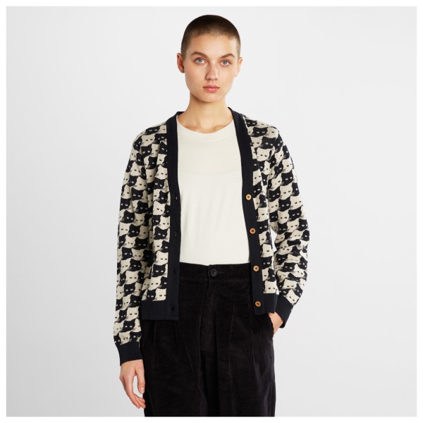 DEDICATED - Women's Cardigan Iggesund Pepita Cats - Freizeitjacke