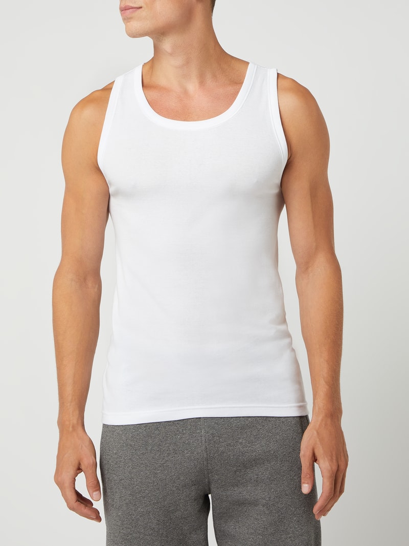 Tanktop aus Baumwolle im 2er-Pack in weiß