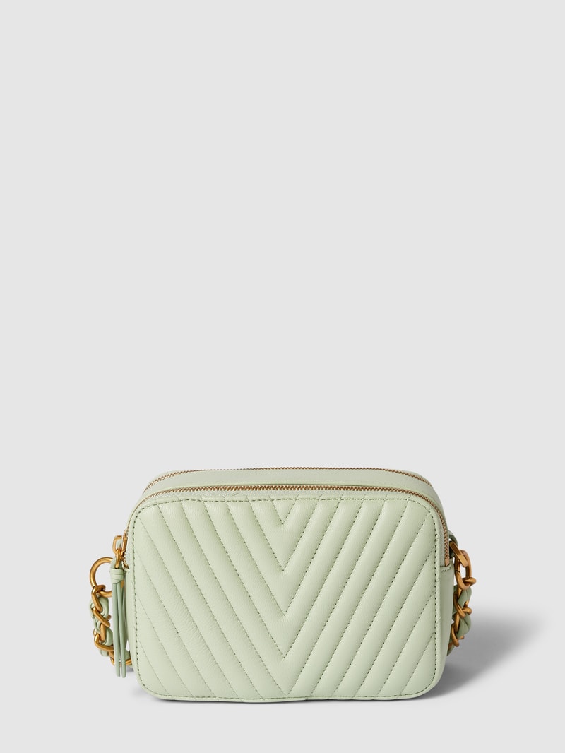 Umhängetasche mit Ziernähten Modell 'ELLA' in mint