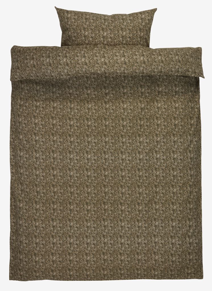 ROSA basic komplet pościeli flanelowej ROSA 140x200 oliwkowo-zielony
