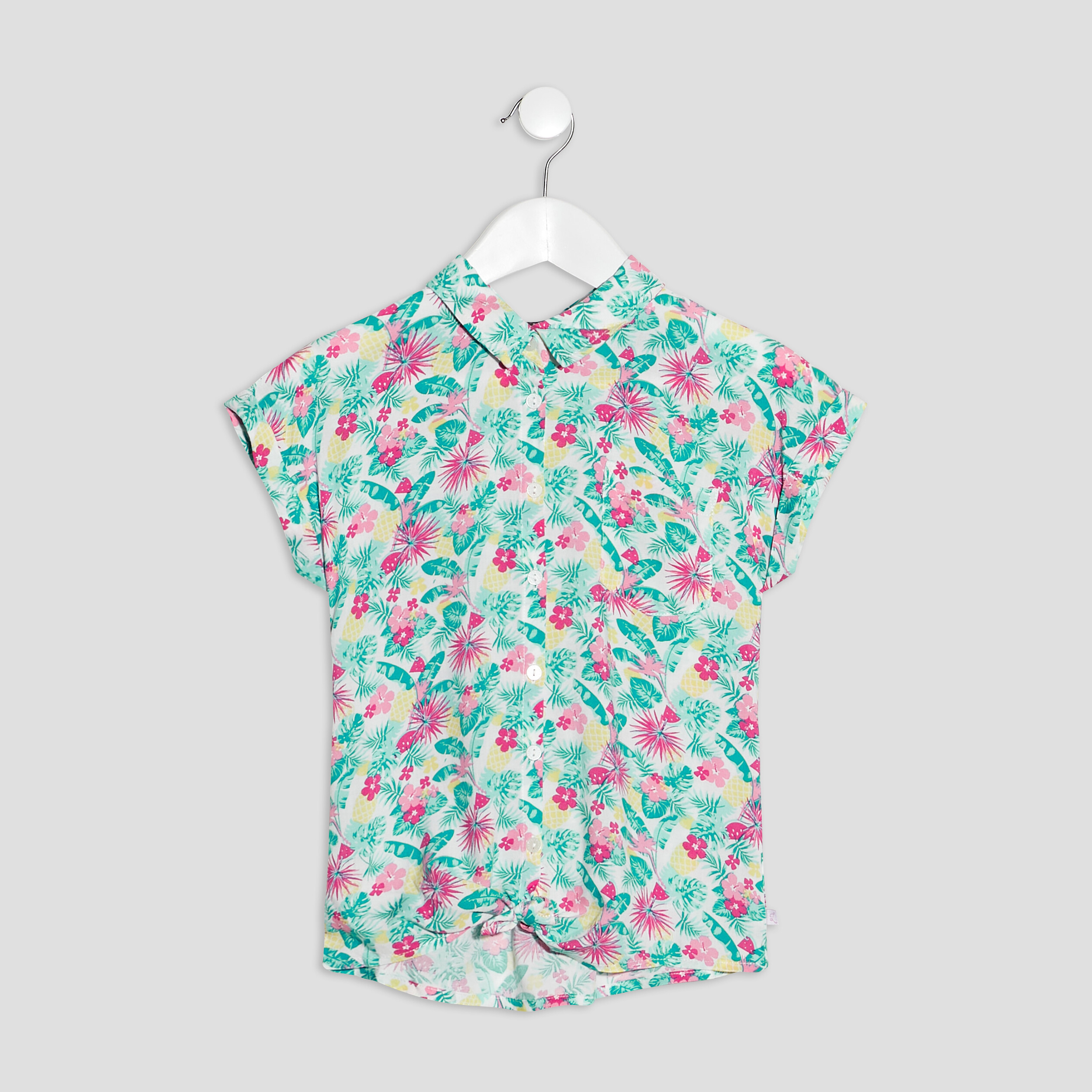 Chemise manches courtes blanc fille | La Halle