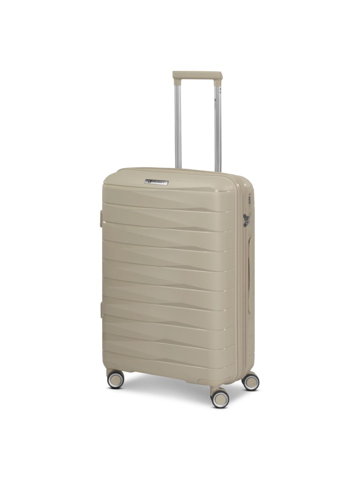 Franky London 4 Rollen Kofferset 3-teilig mit Dehnfalte in beige günstig kaufen onesize