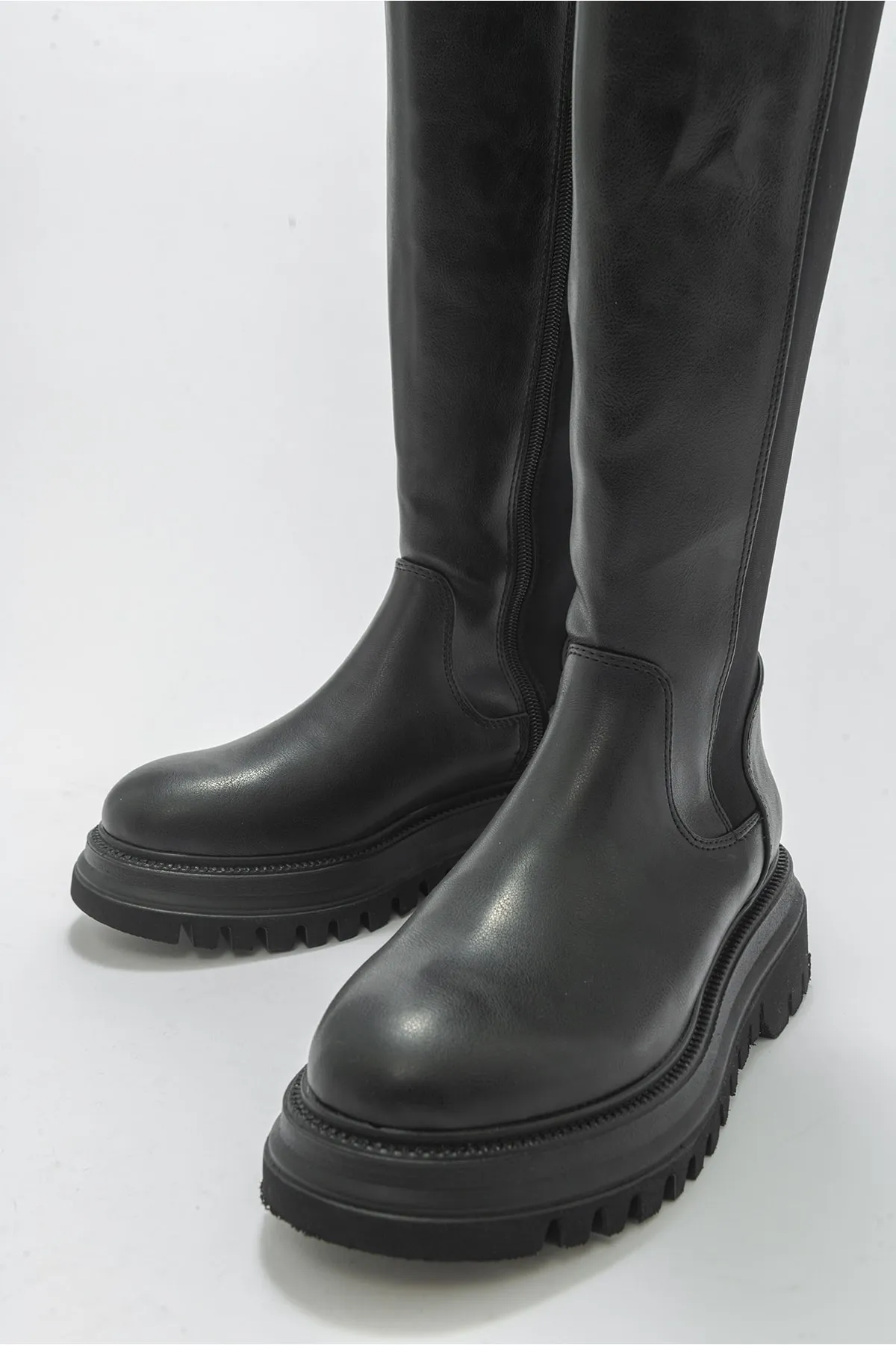 LuviShoes  Shadow Black Damenstiefel