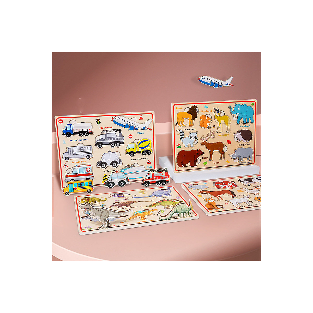 Magnetische Kinderpuzzles aus Holz für frühes Lernen 3D Tier Spielzeug Magnet Puzzle