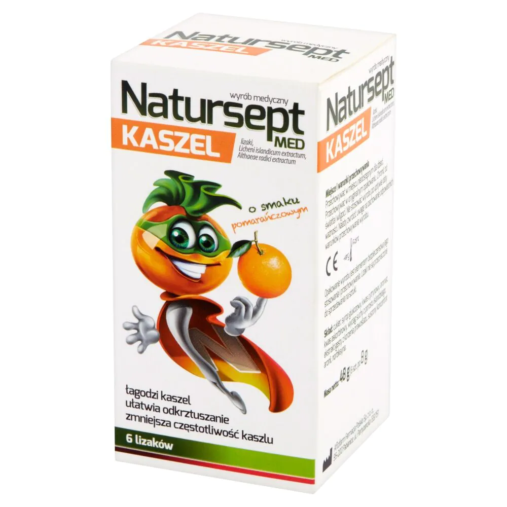 Natursept Appelsin-smagfulde hoste-slikkepinde