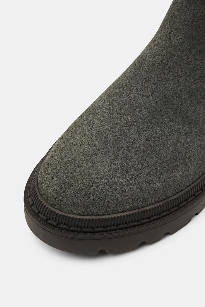 Boots aus echtem Veloursleder