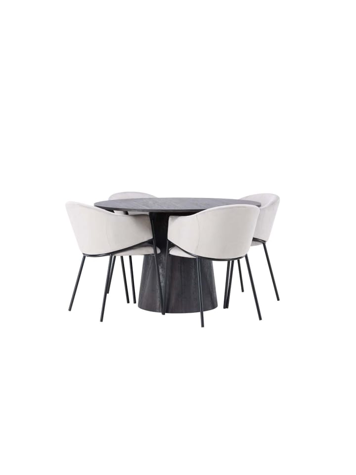 ebuy24 Essgruppe Lanzo 9 (5-teilig) Mocca 120 x 120 cm günstig kaufen onesize