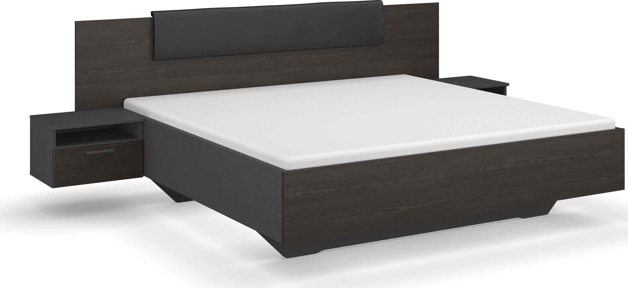 rauch Schlafzimmer-Set Miro, Drehtürenschrank in 2 Breiten, Bett in 2 Größen und 2 Hängenachttische