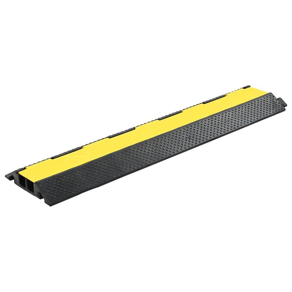 vidaXL Verkehrsschild Kabelbrücken Überfahrschutz 2 Stk. 2 Kanäle Gummi 101,5 cm, (2 St)