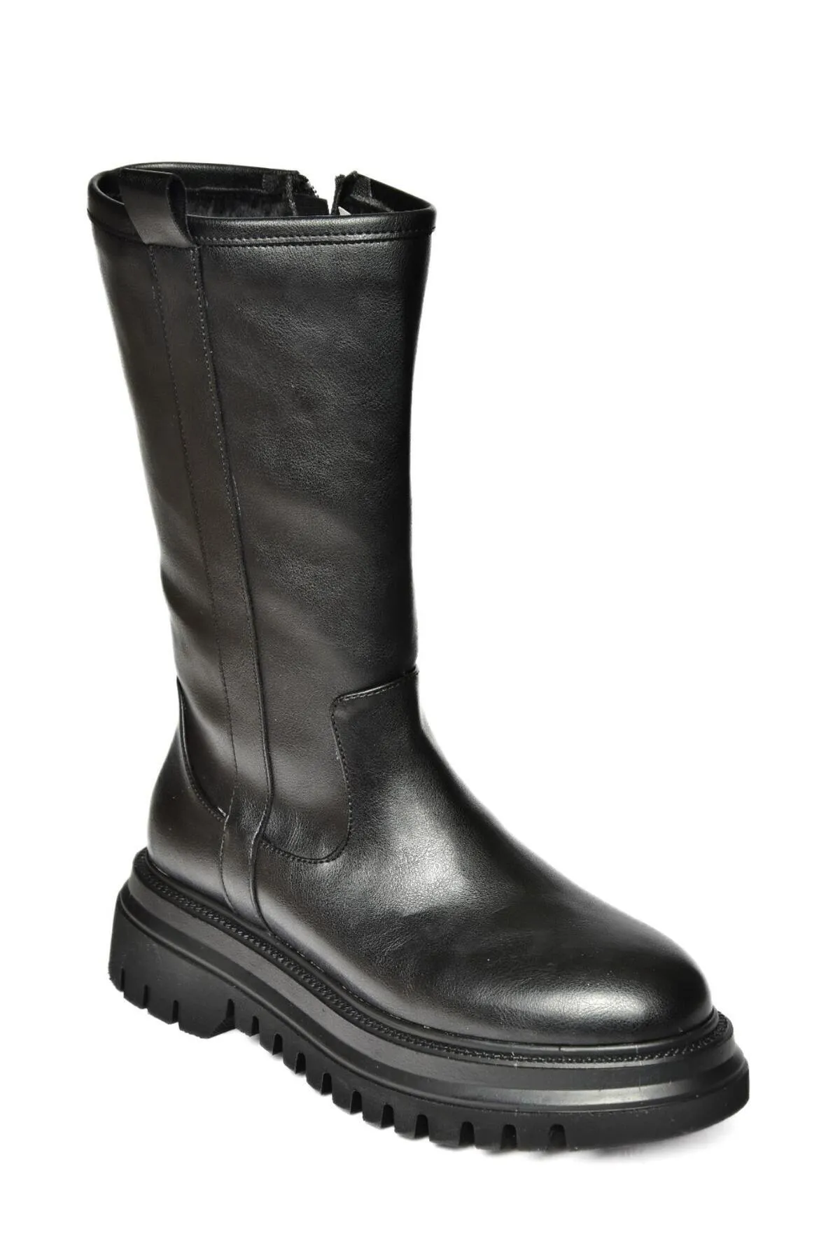 Fox Shoes  R312104909 Schwarze Damenstiefel mit dicken Sohlen