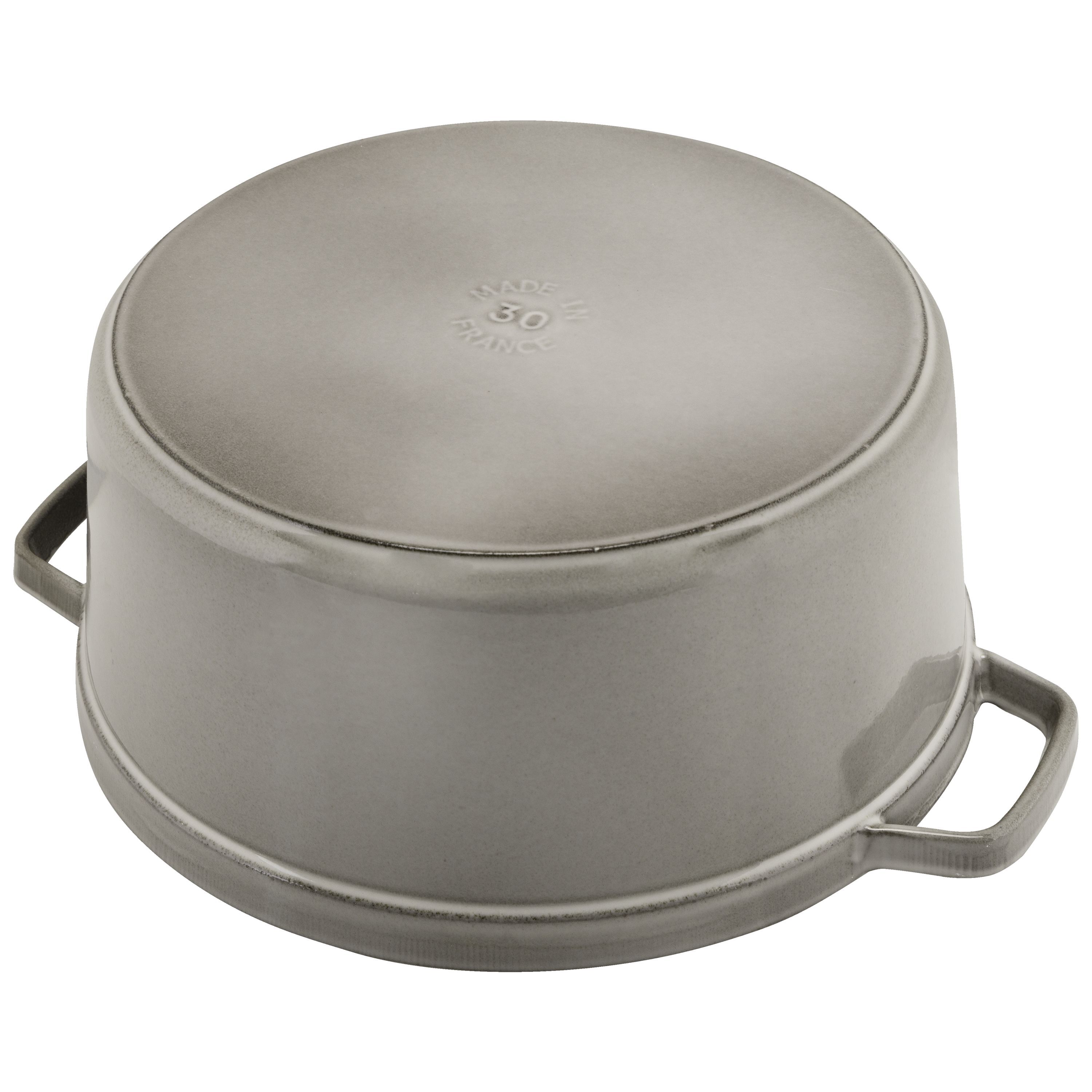 Cocotte 30 cm, rund, Graphit-Grau, Gusseisen