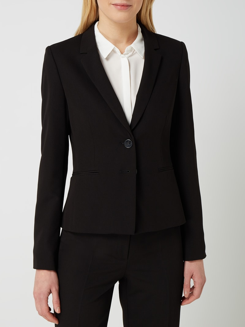 Blazer mit Paspeltaschen in schwarz