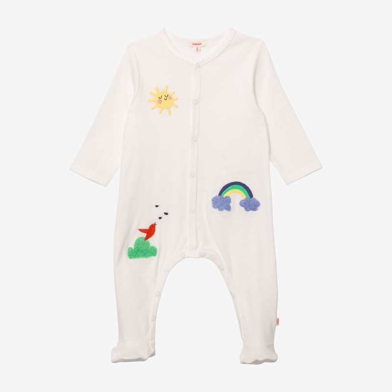 Pyjama bébé brodé bouclette beige Catimini