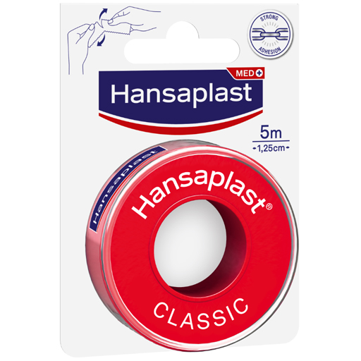 HANSAPLAST Fixierpflaster Classic 5m x 1,25cm braun  1 St  Pflaster