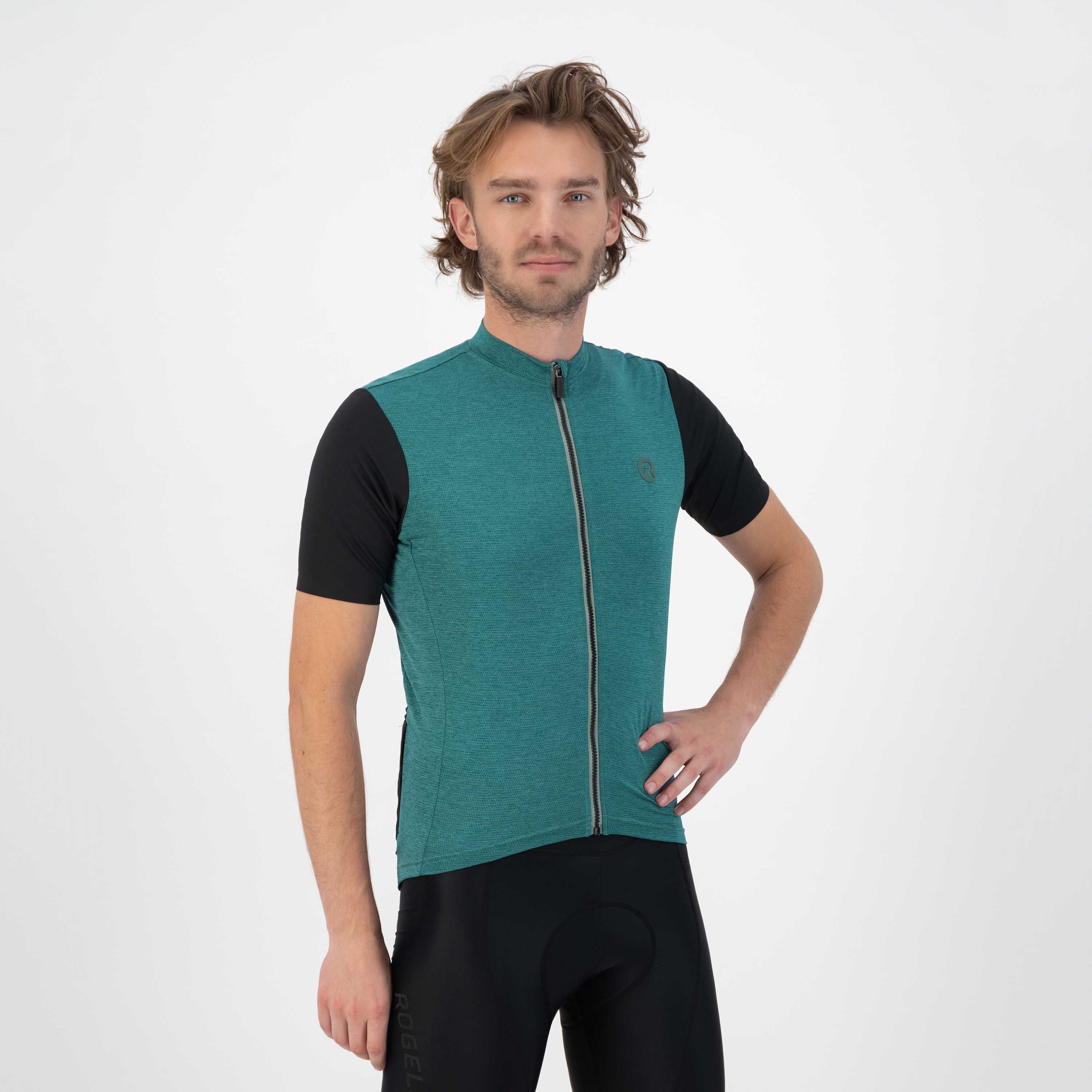 Rogelli Melange Blau/Schwarz Herren Radtrikot Kurzarm