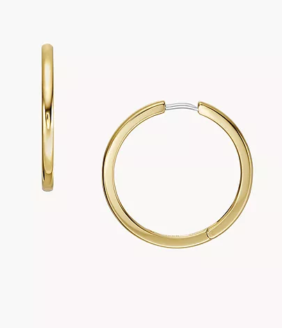 Fossil Creolen-Ohrringe Ellis Essentials Edelstahl goldfarben