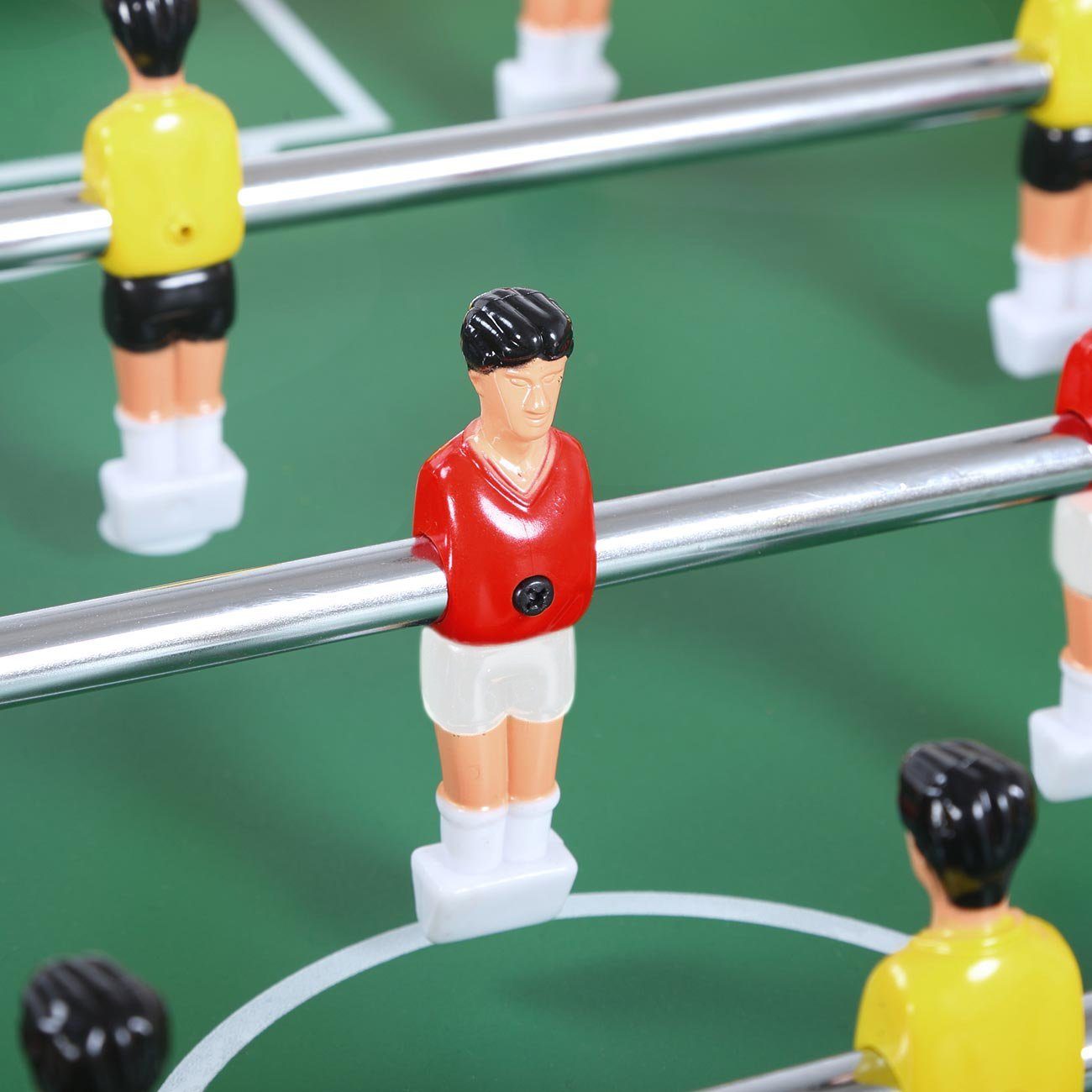SAMAX Kickertisch Kickertisch / Tischfußball aus Holz mit Getränkehalter