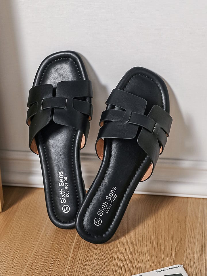Sixth Sens Pantoletten in Schwarz günstig kaufen
