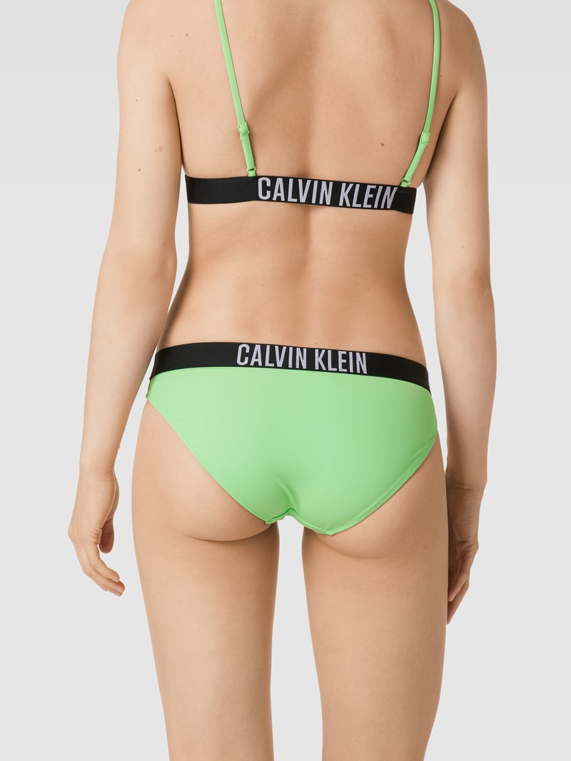 Bikini-Hose mit elastischem Logo-Bund Modell 'INTENSE POWER' in grün