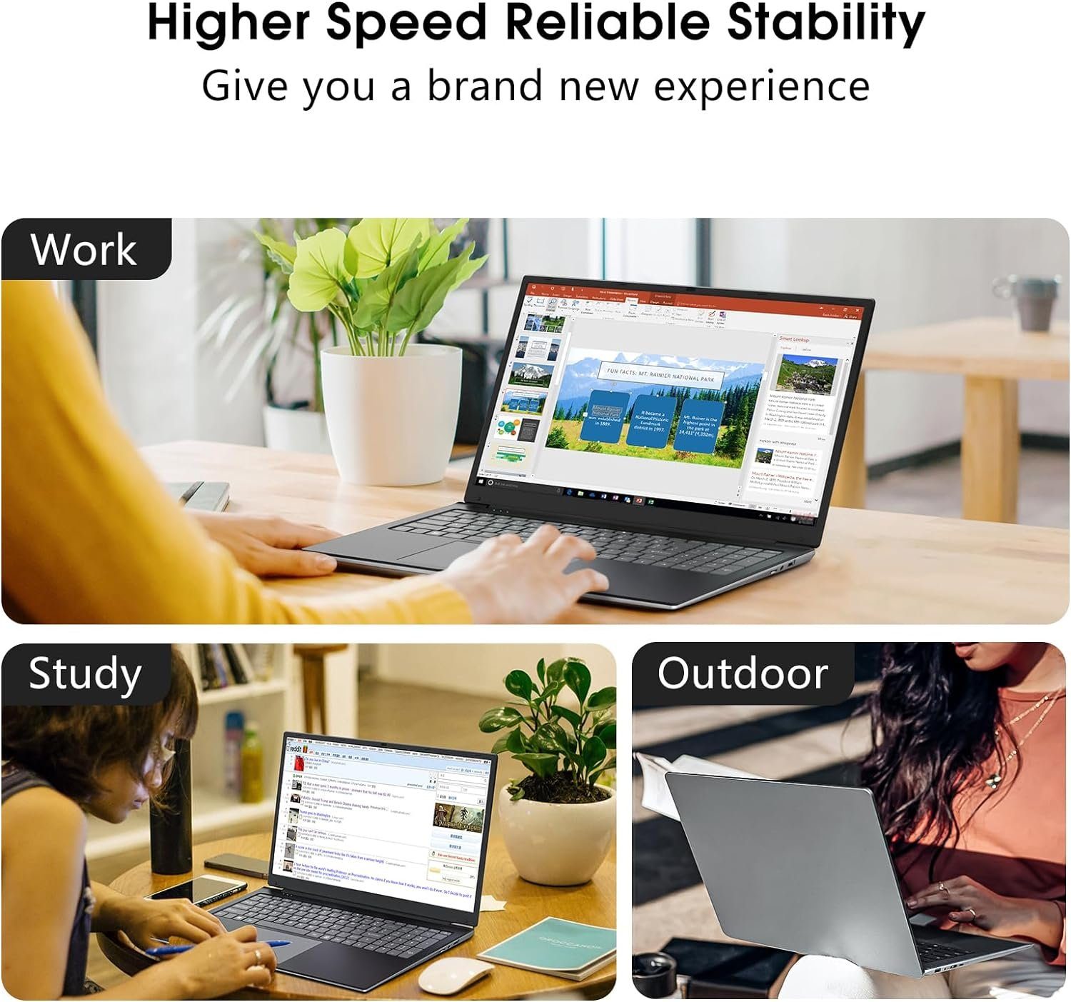 SGIN Notebook (Intel Celeron, ‎Intel Celeron, 512 GB SSD, Celeron Quad-Core Up to 2.8 GHz, 2.4/5.0G WiFi Bluetooth 4.2 512 GB TF)