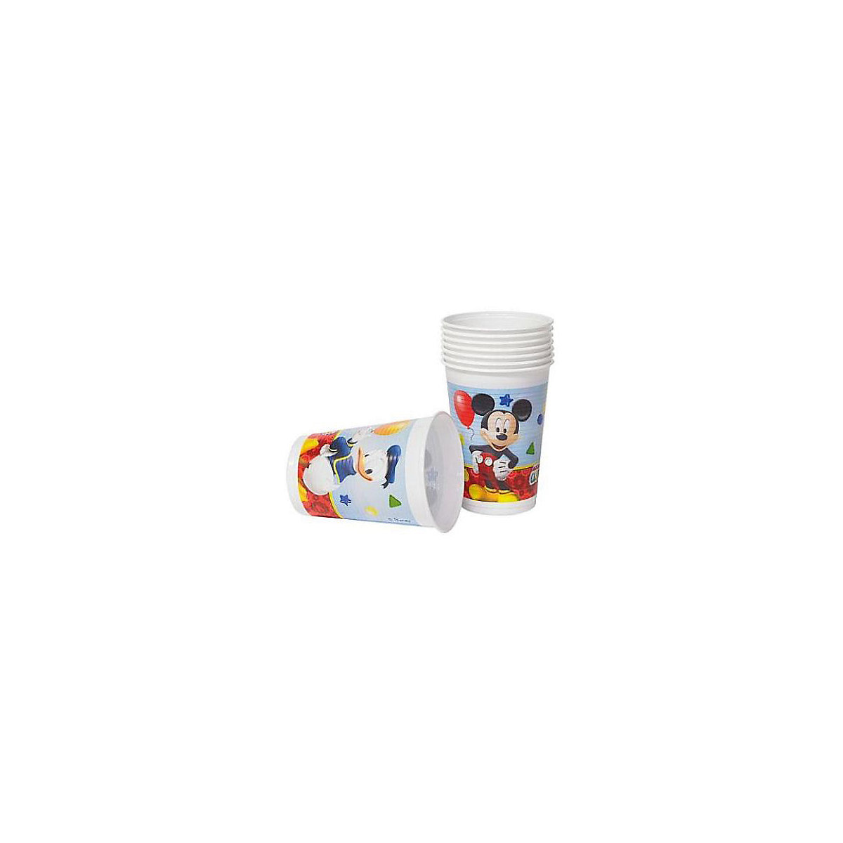 Partybecher/Trinkbecher   Mickey Mouse Playful, 200 ml, Kunststoff, 8 Stück