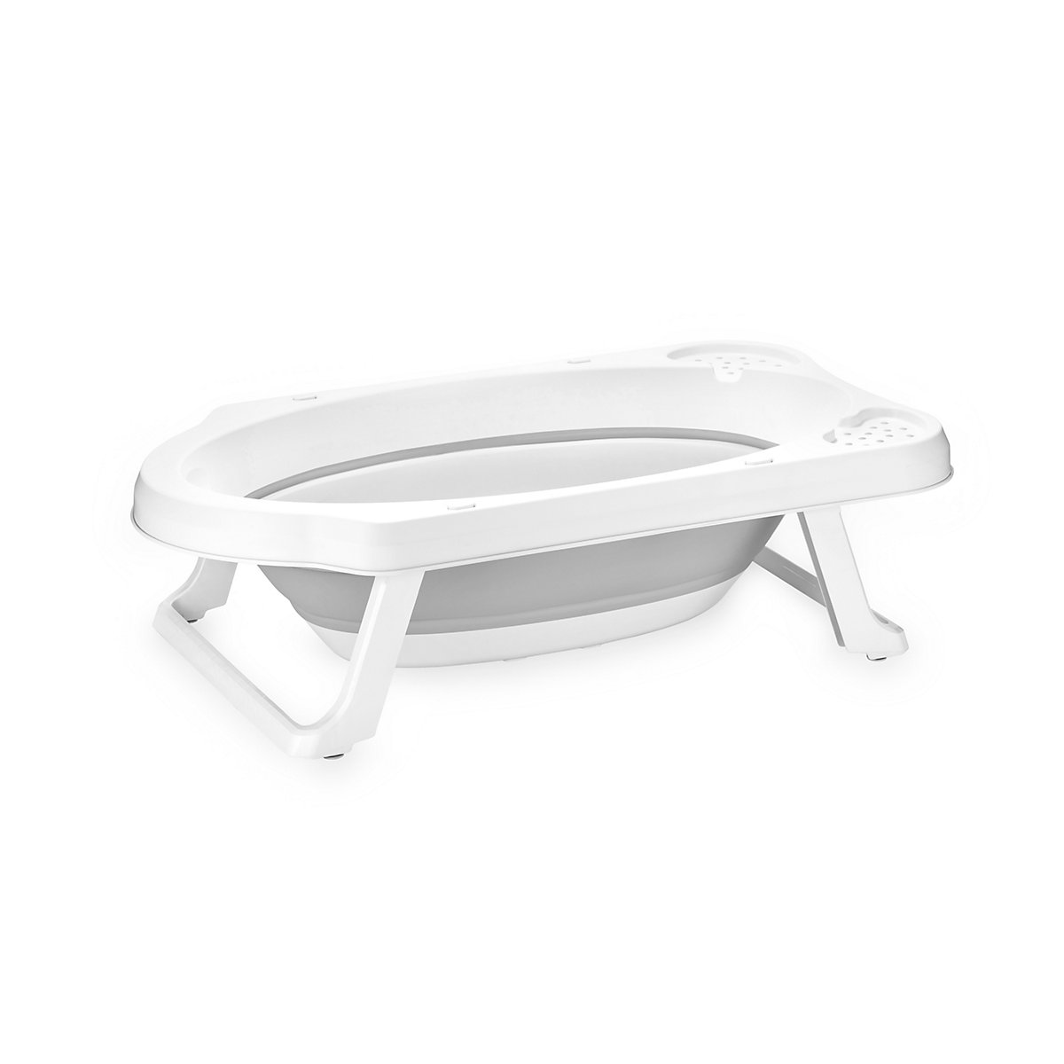Babybadewanne faltbar 82 cm mit Ablagefächer klappbar Wasserablauf Babybadewannen