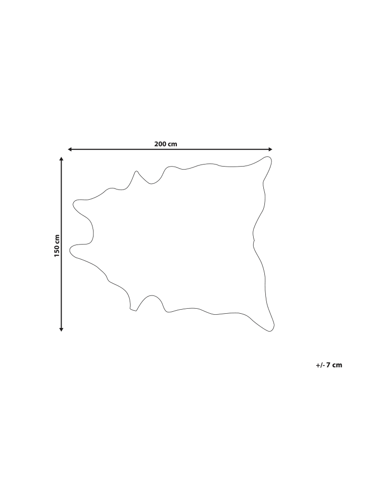 Beliani Schaffell BOGONG in Braun/Weiß - (W) 150 x (H) 1 x (L) 200 cm günstig kaufen onesize