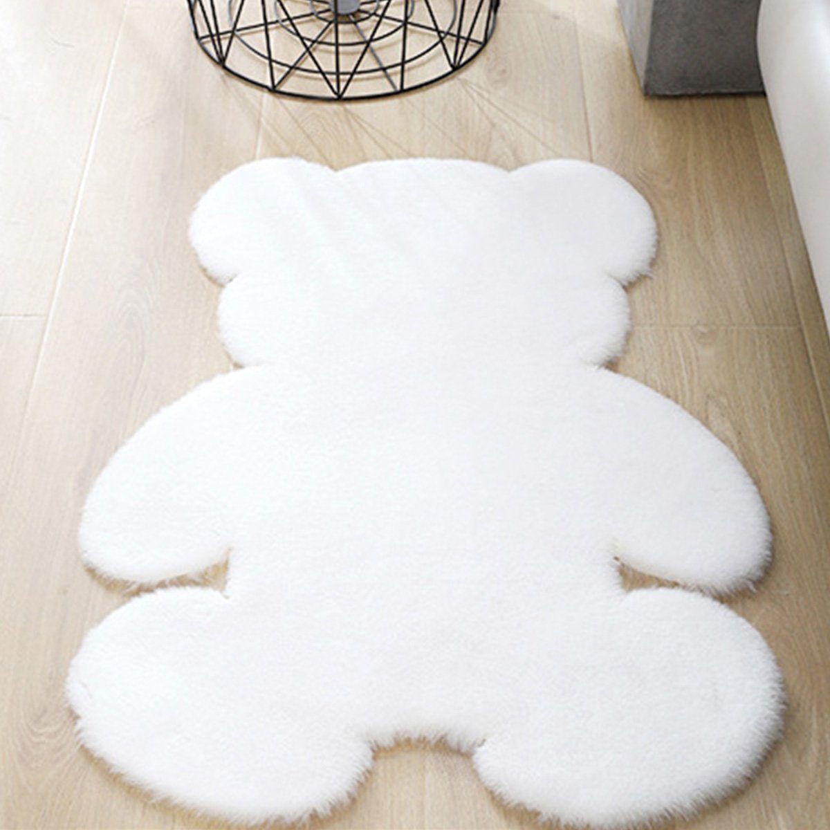 Fellteppich Kunstfell Schaffell Imitat Lammfell, meeteu, 60cm*80cm, Kunstfell, Fellform, weiche Teppiche, Schlafzimmer, Wohnzimmer